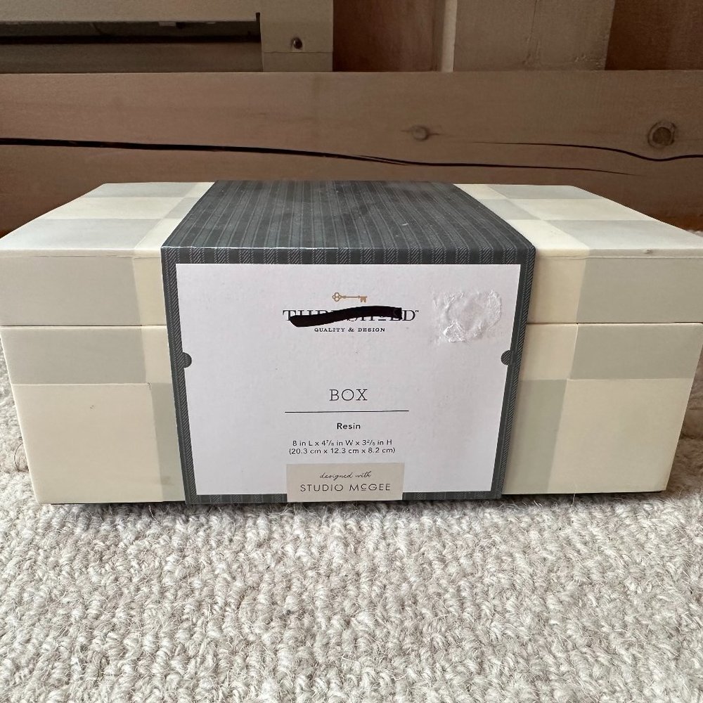 NWT Small Checkered Resin Box - Studio McGee